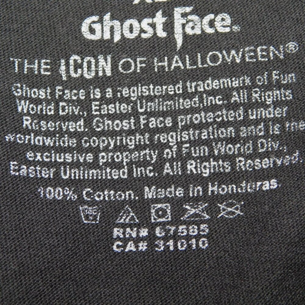 The ICON of Halloween GHOST FACE Black Graffiti Graphic T Shirt Mens XL - Picture 4 of 6